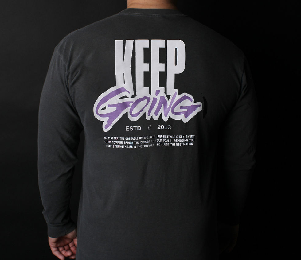 Thumbnail: Keep Going 25' Edition Unisex Dyed Long Sleeve Shirt