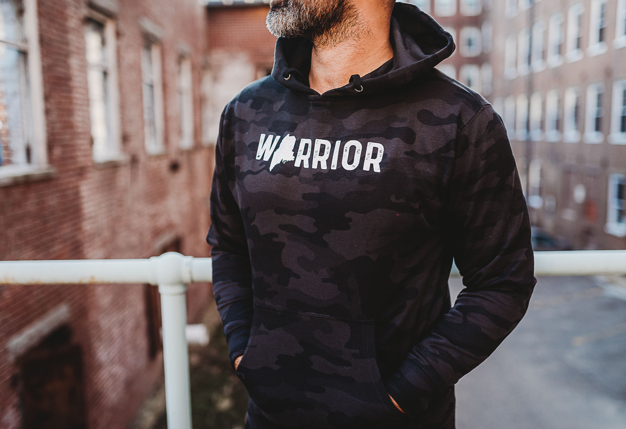 Warrior Black Camo Unisex Hoodie
