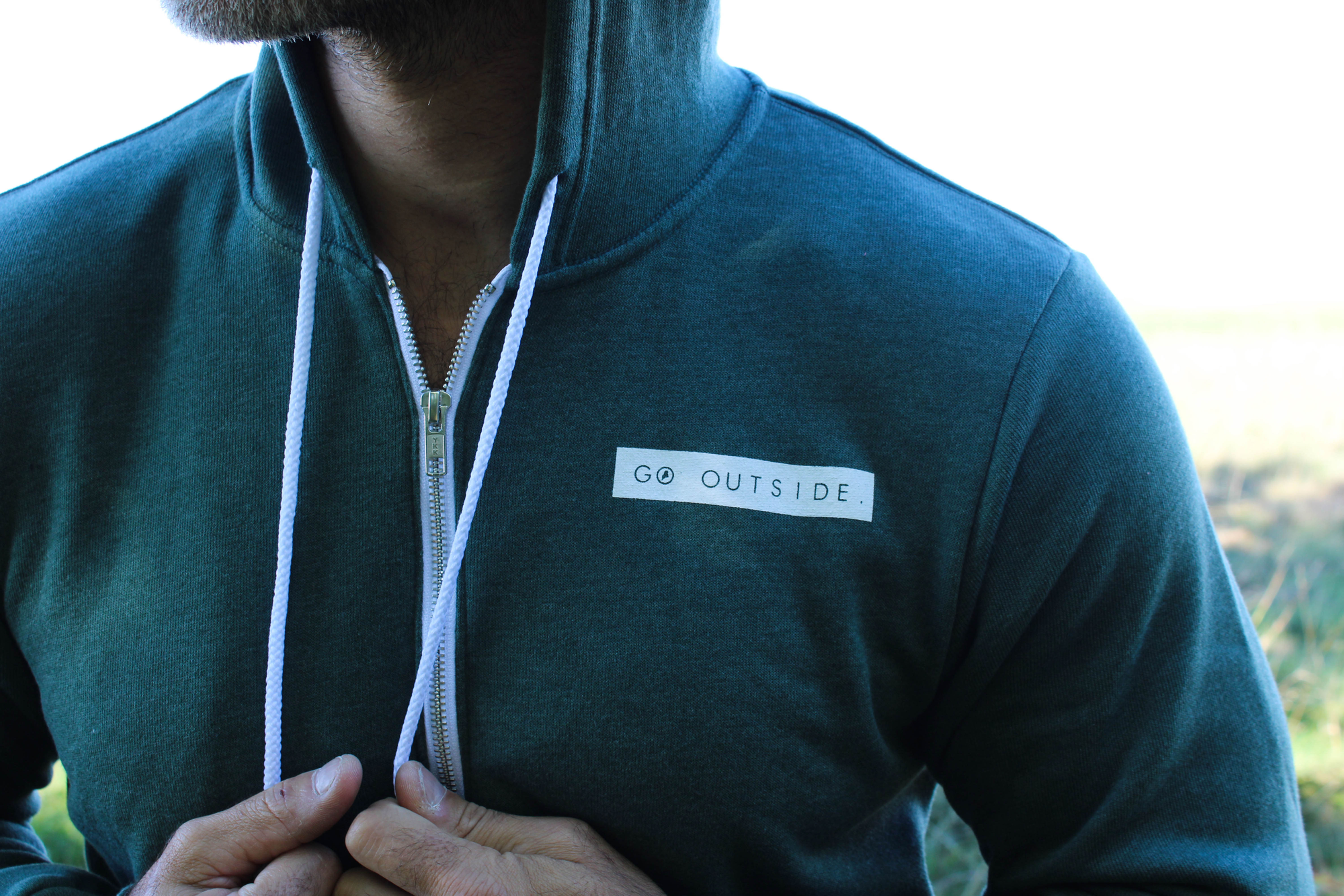 Go Outside Unisex Zip Hoodie