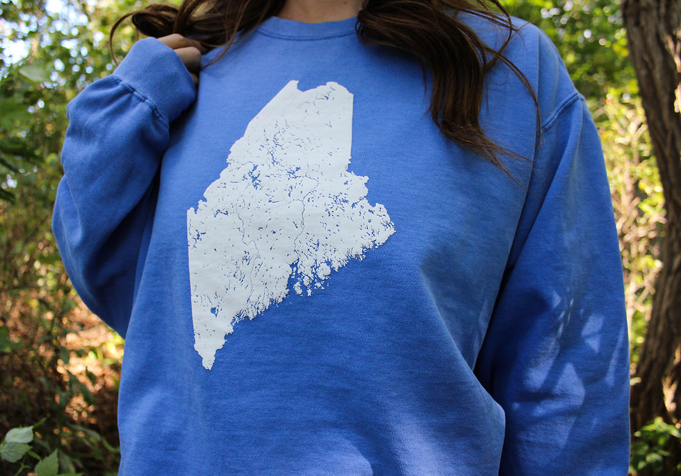 Watershed Unisex Dyed Crewneck Sweater (Puff Option)