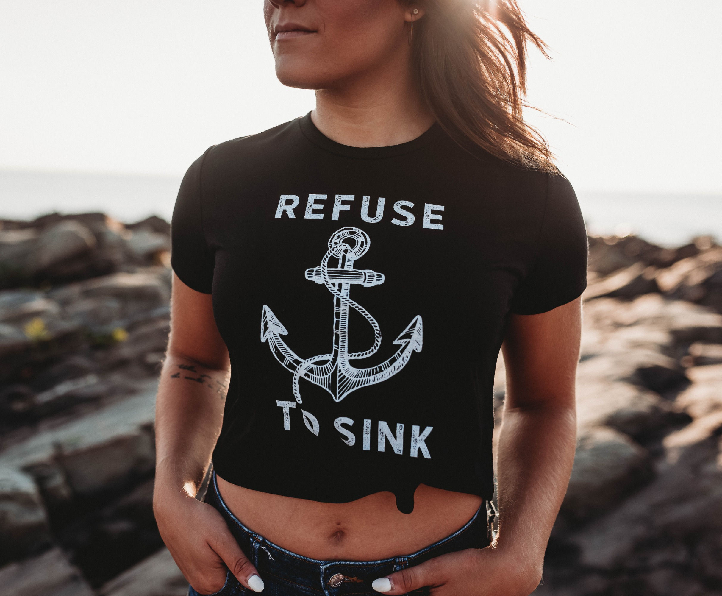 Refuse to Sink Cropped Shirt V1