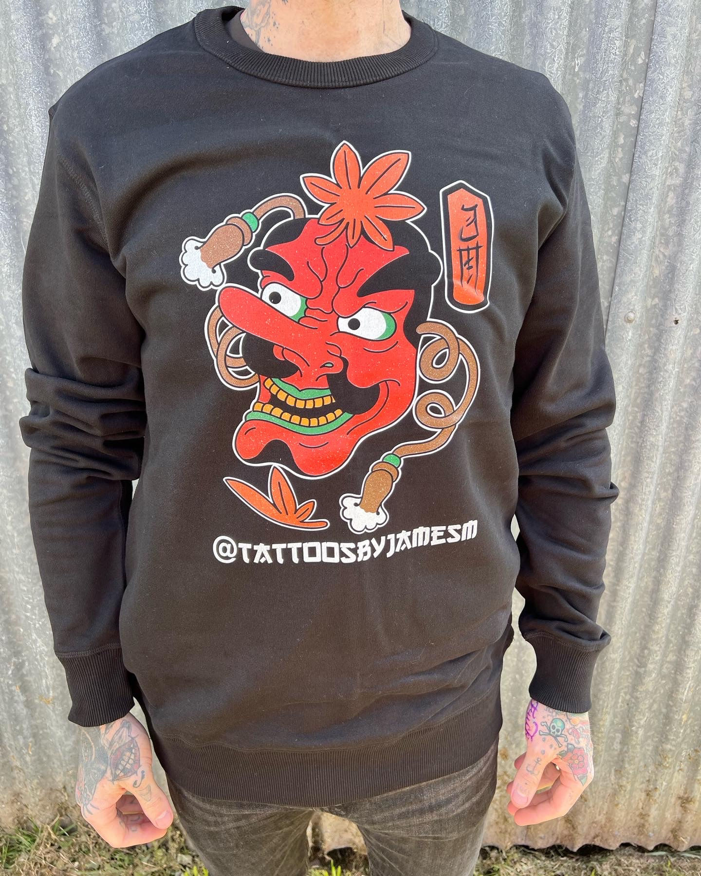 Tattoos By James Tengu Crew Neck