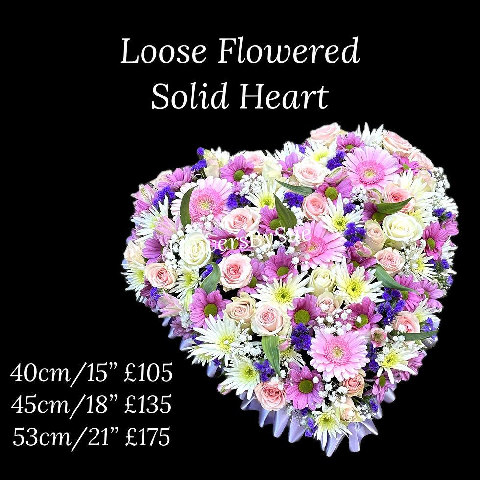 Loose Flowered Solid Heart