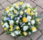 Blue, white & lemon Posy