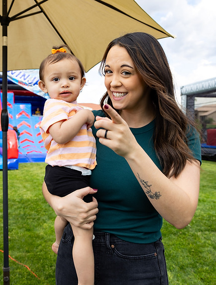 Baby and Mother enjoying the outdoors