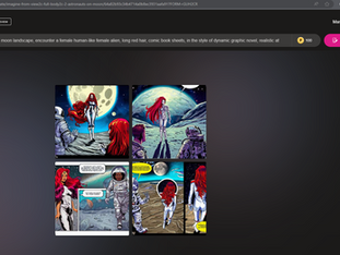 Unleashing the Power of AI in Comic Book Creation! Bing's text to image is not there, yet!