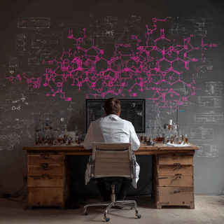 QuantumCureArtist_a_chemist_doing_molecular_docking_chemistry_3fc90ae2-1a87-4aa1-a4b8-d16c