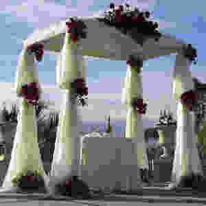 Gorgeous chuppah with flowers