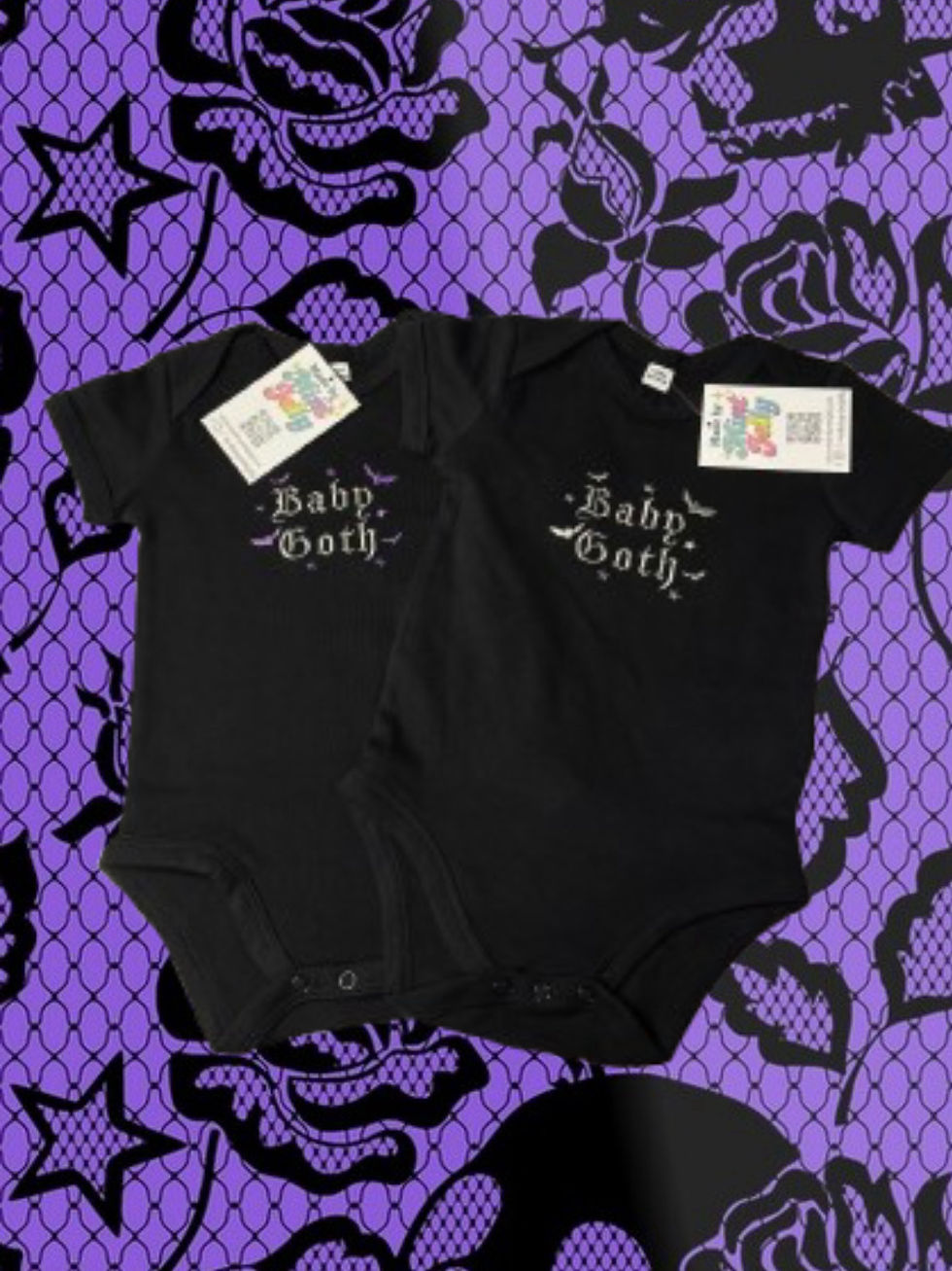 Thumbnail: Baby Goth embroidered bay suit 