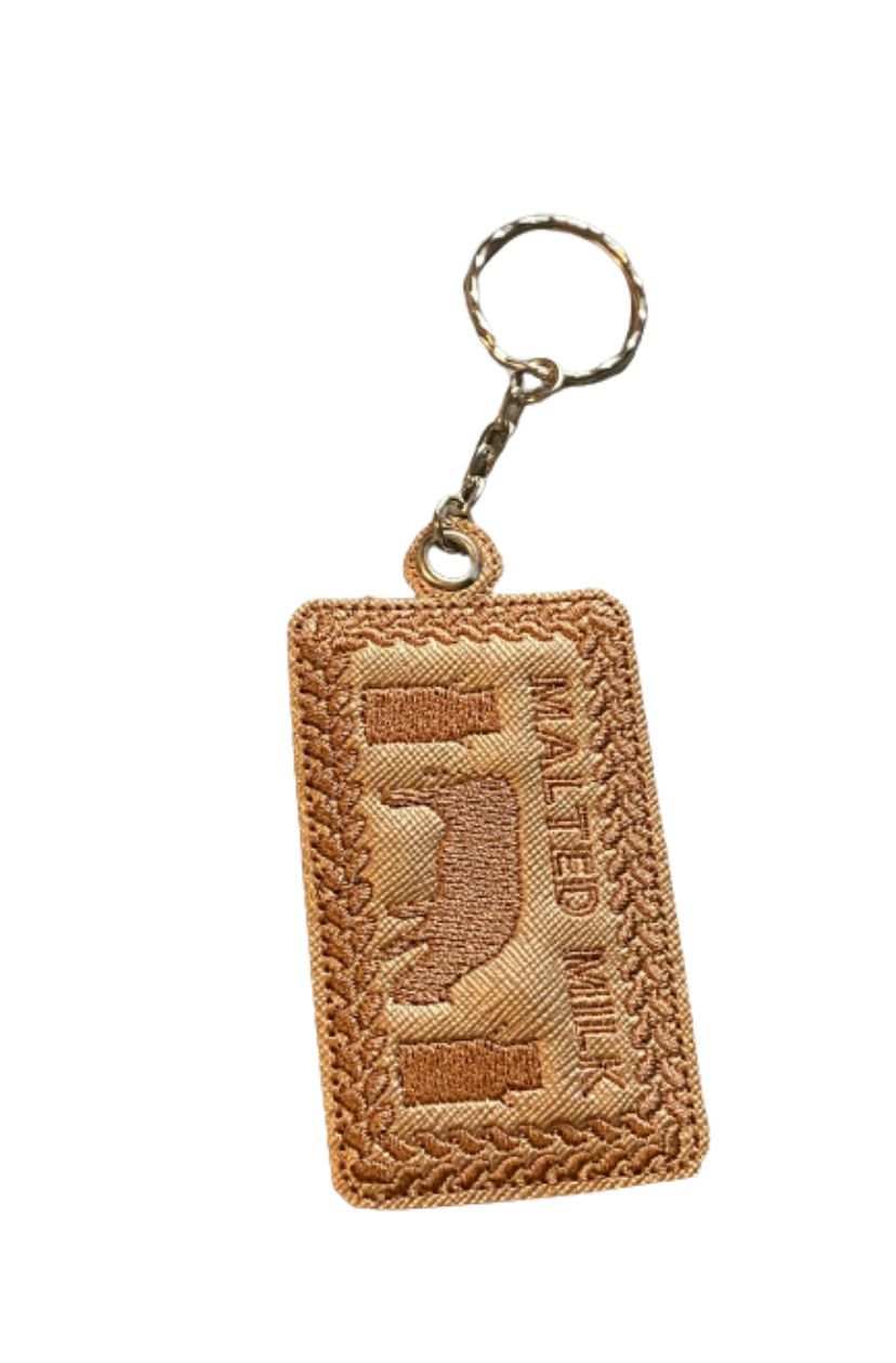 Thumbnail: Faux leather biscuit keyrings 