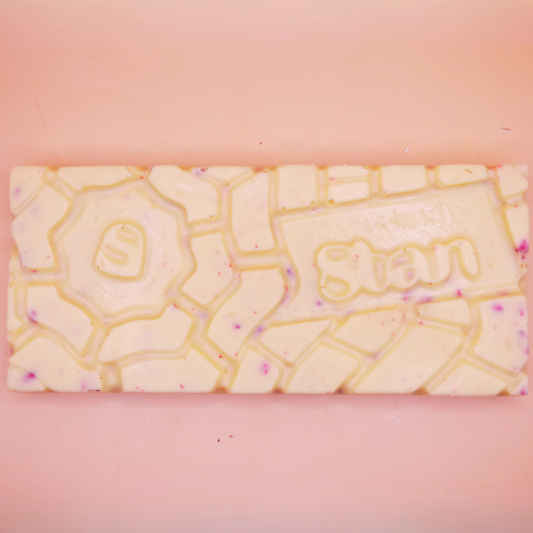 Chocoladereep Framboos, Knettersuiker