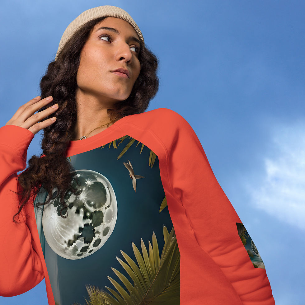 Thumbnail: Unisex organic raglan sweatshirt