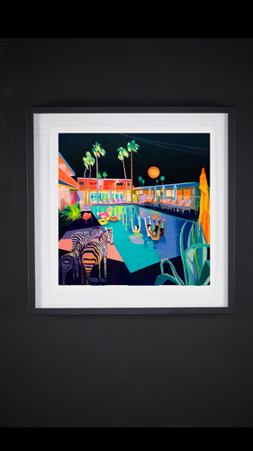 PALM SPRINGS PARTY (SMALL) SIGNED LIMITED EDITION PRINT | ruthmulvie