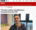 BBC news article about Tend with headline 'Virtual reality mindfulness transformed my life'