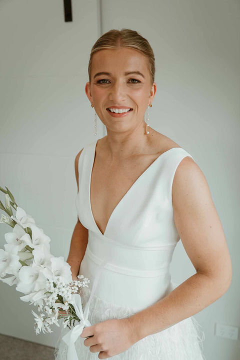 Timeless bridal makeup with soft glowing skin and natural tones