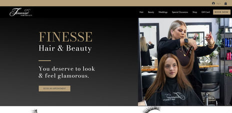 Finesse Hair and Beauty Gore website