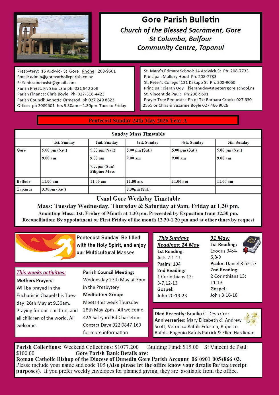 Pentecost Sunday 24th May 2026 