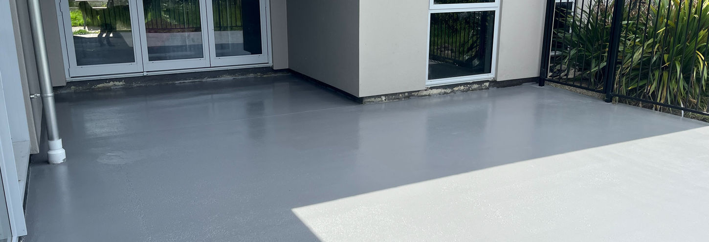Look at the beautiful finish after a concrete clean and seal at this Mosgiel home. Work completed by Blast Off Otago