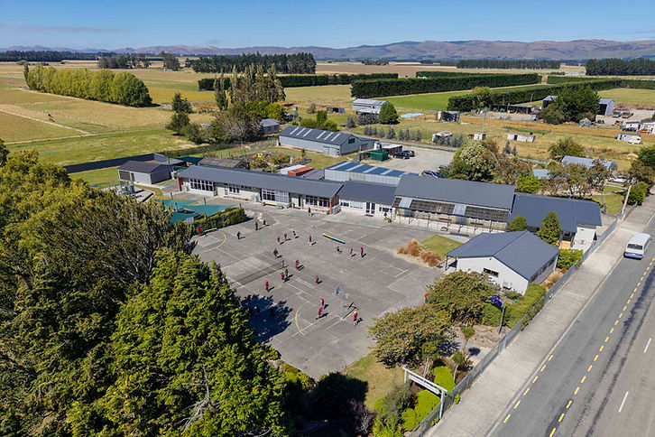 Aerial of Balfour School by drone