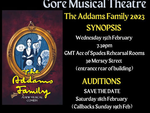 Audition Call for The Addams Family 2023