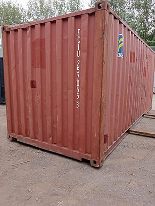 Container with blue overlay