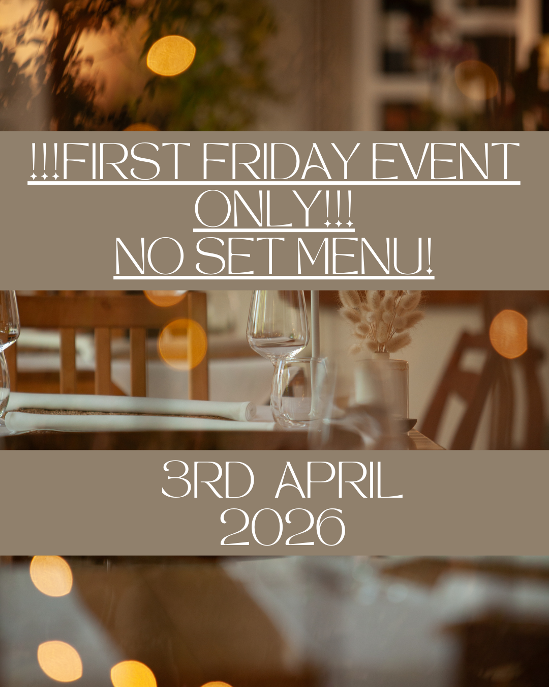 Swellendam 1st Friday ONLY - 3rd April 2026 - DEPOSIT x 1 PERSON