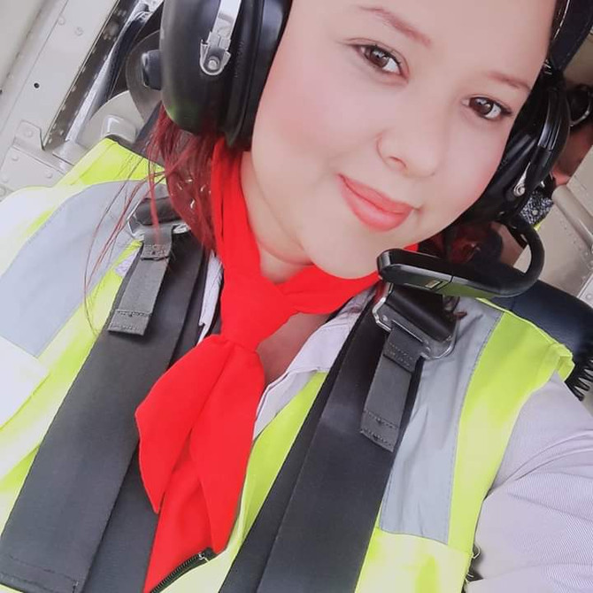 ¡Era mi turno de volar en helicóptero!