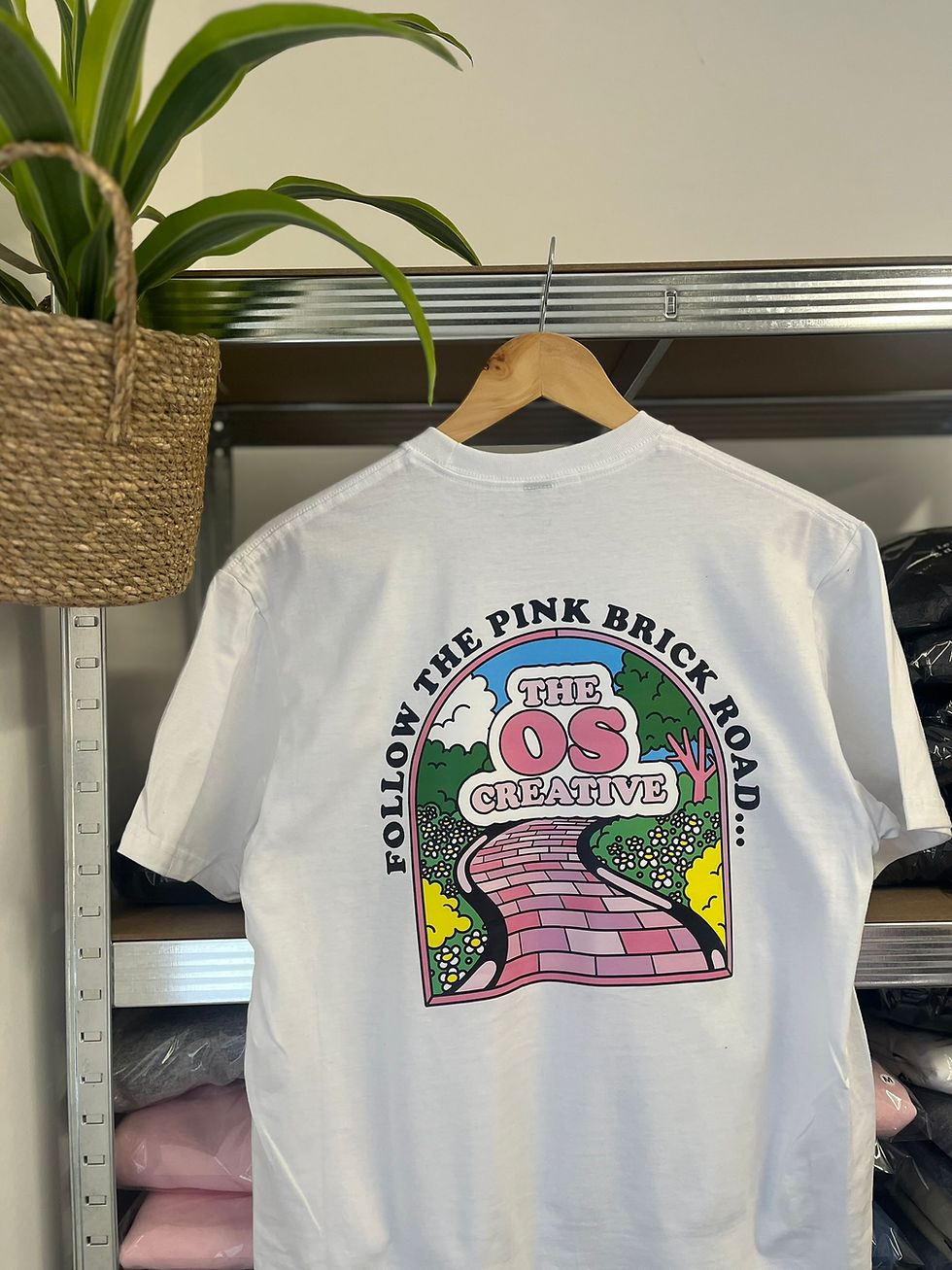 Thumbnail: Follow the Pink Brick Road - Printed T-Shirt / Sweatshirt