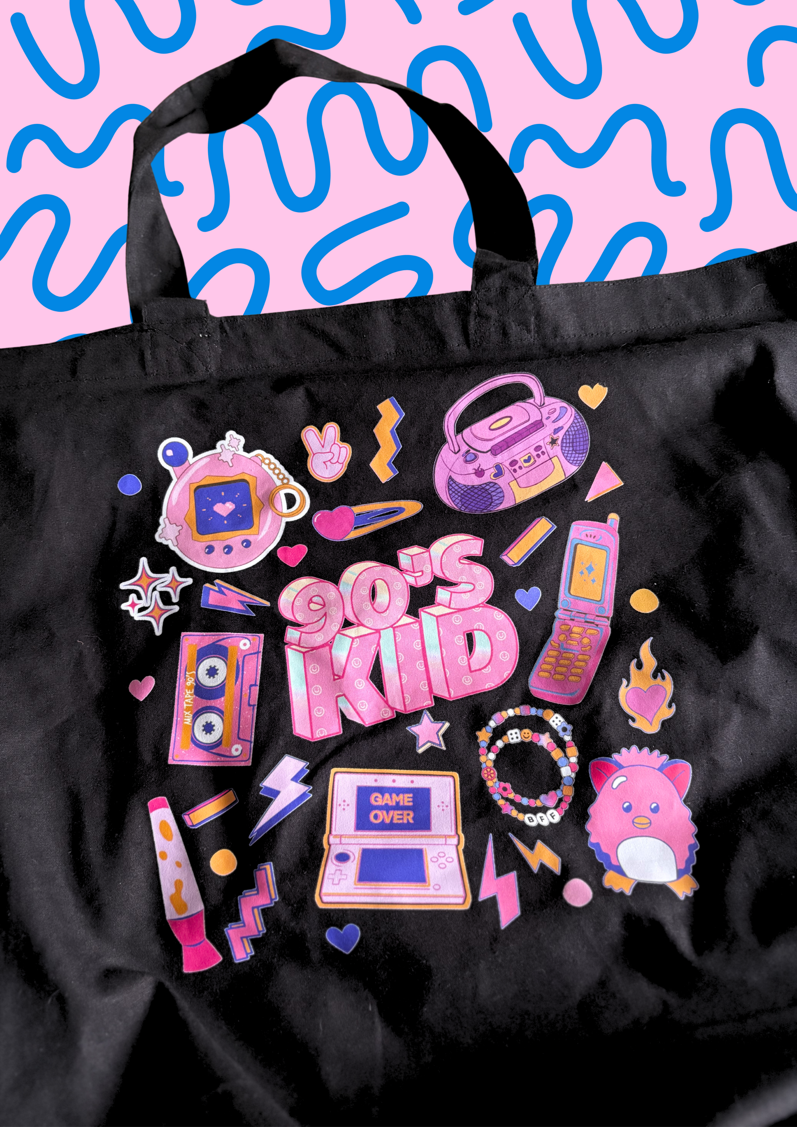 90's Kid - Printed Tote Bag