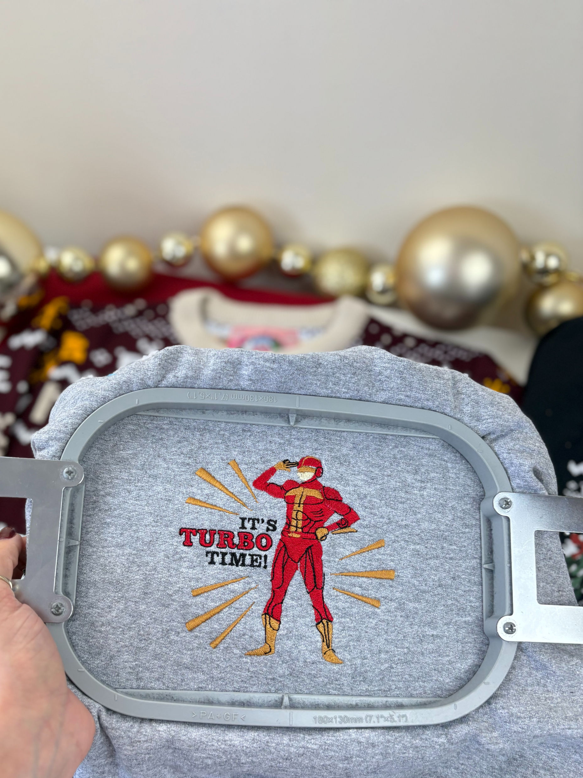 Turbo Man - Jingle All the Way - Embroidered T-Shirt /Sweatshirt