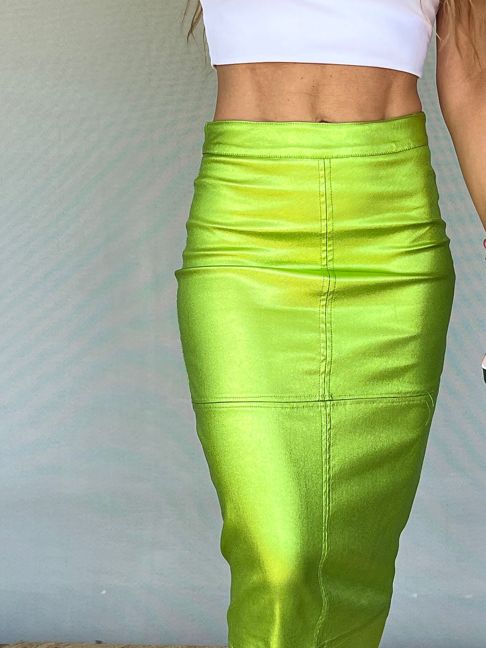 Miniatura: Pollera Palo de Agua verde limon