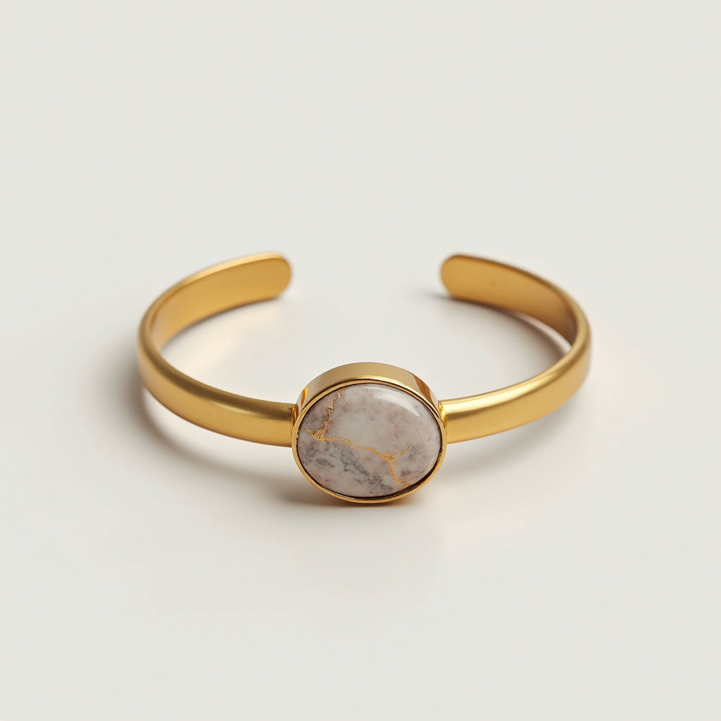 Pulseira Manchette Pedra