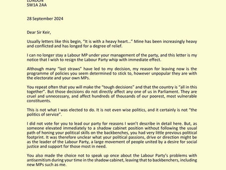 Resignation of the Labour Whip