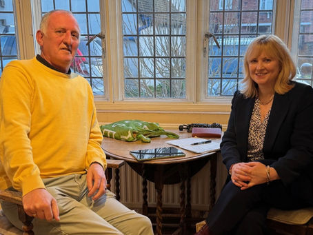 Rosie meets with Keith from Save Our Buses