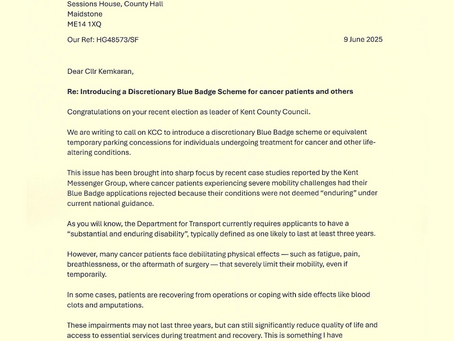Blue Badge Concessions for Cancer Patients