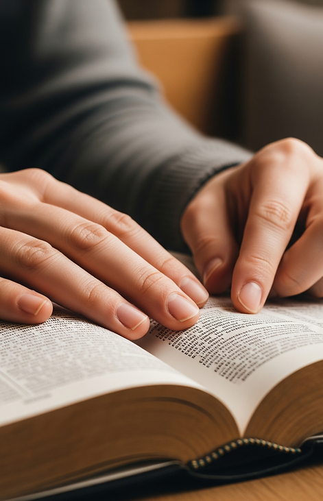 Maos em cima da Biblia