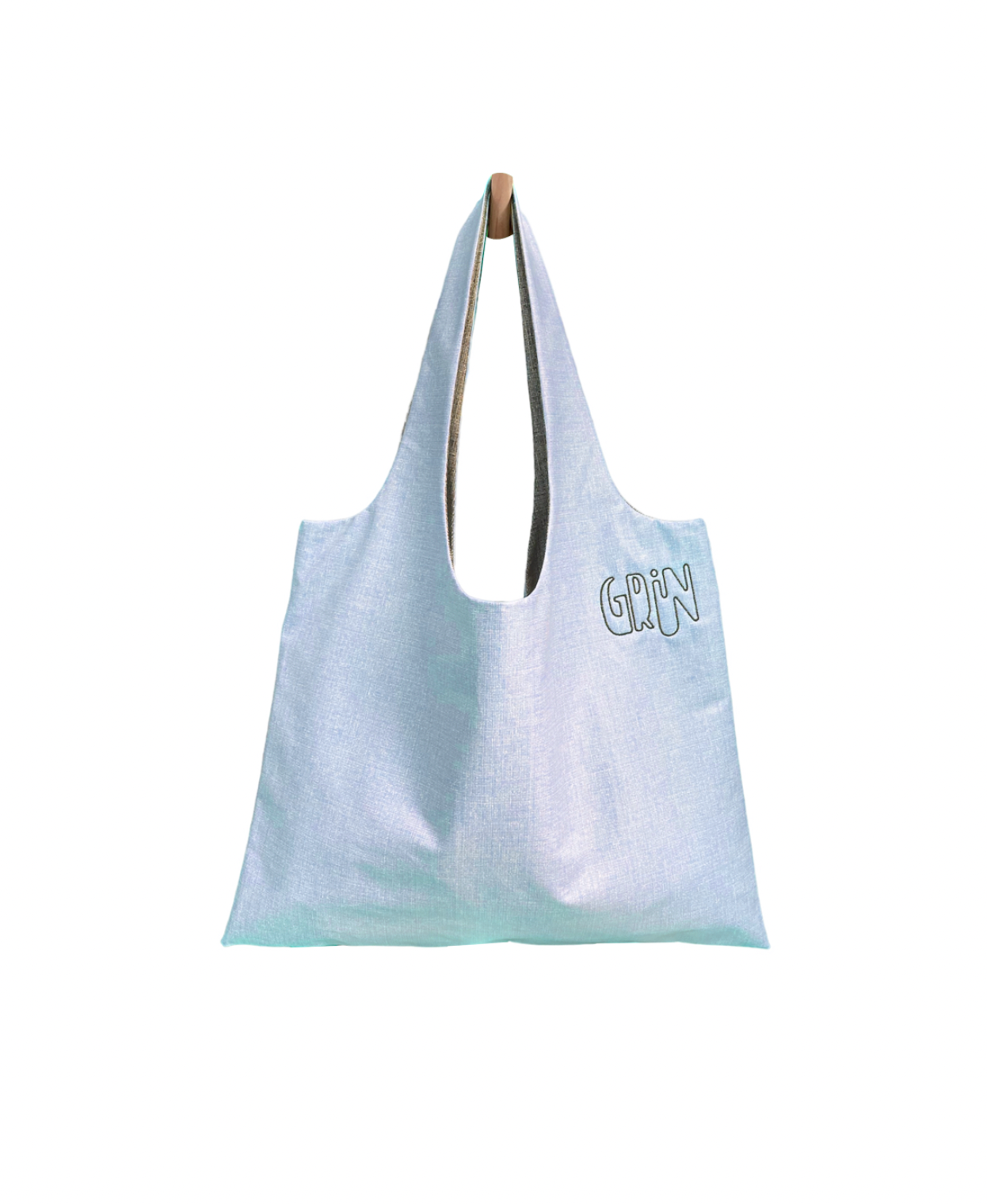 Jess Shopping Bag- Blue Exterior