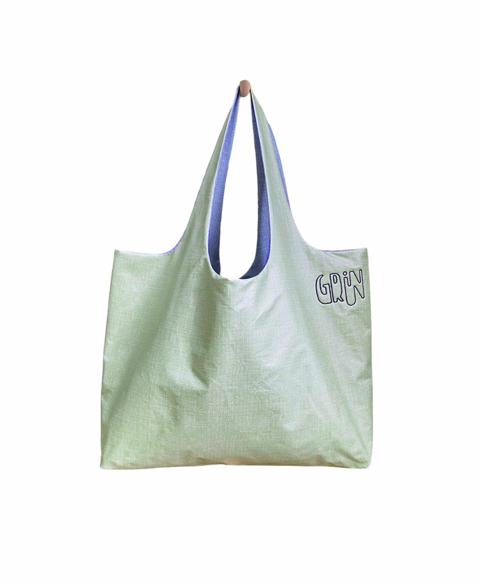 Sally Shopping Bag- Green Exterior