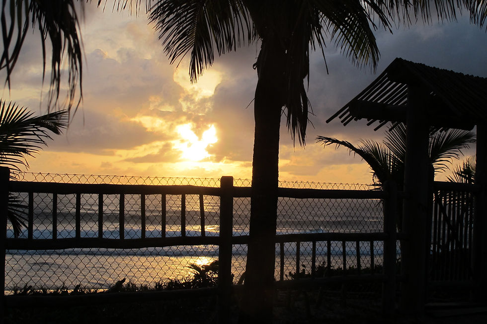 Pôr do sol da sala de casa