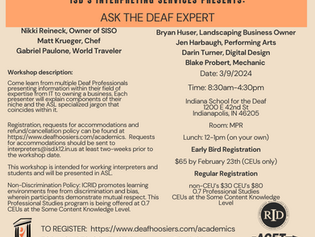Ask the Deaf Expert - Interpreting Workshop