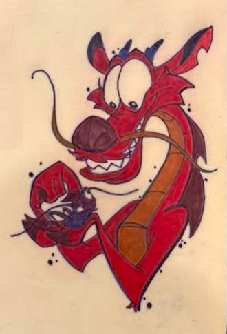 Farbtattoo auf Kunsthaut