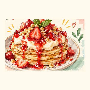 🍓 Strawberry Cheesecake Pancakes