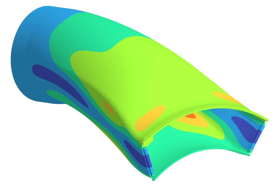 Visualized deformation of transition piece in FEM