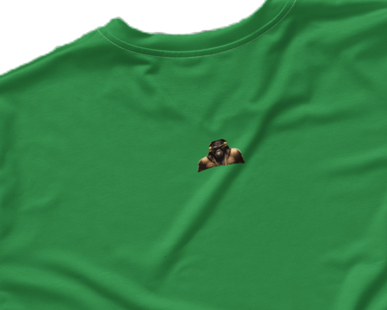 Miniatura: Green T-shirt with small EKL Baby Bear design on the chest. AndyClyde's 