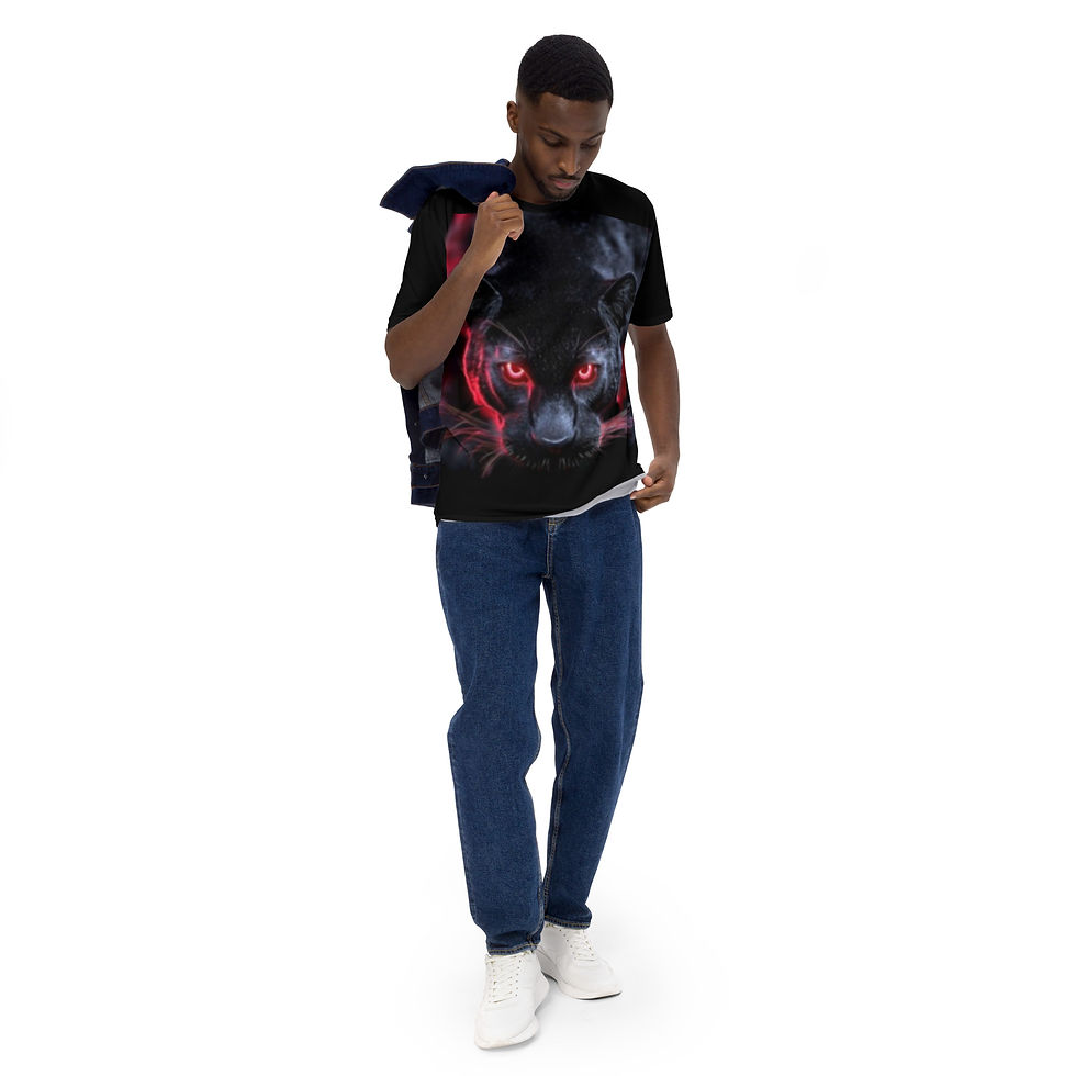 Thumbnail: Young man in black t-shirt and blue jeans, holding jacket.