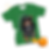 Green t-shirt with Parkridge text and EKL Baby Bear design, stars and pumpkins.
