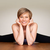 Woman frog pose