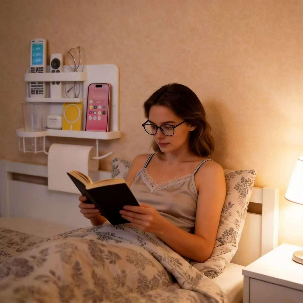 Floating Bedside Organizer - Wall-Mounted Storage Shelf – product image