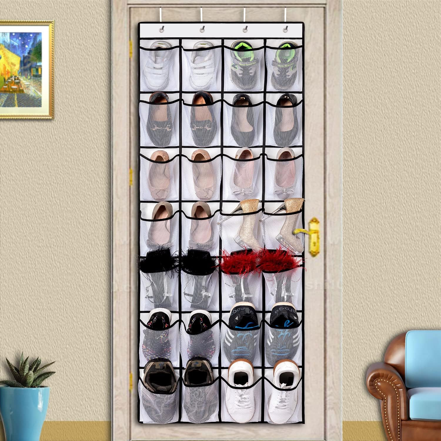 NeatNest 28-Pocket Over-the-Door Organizer - Large Capacity Hanging Storage