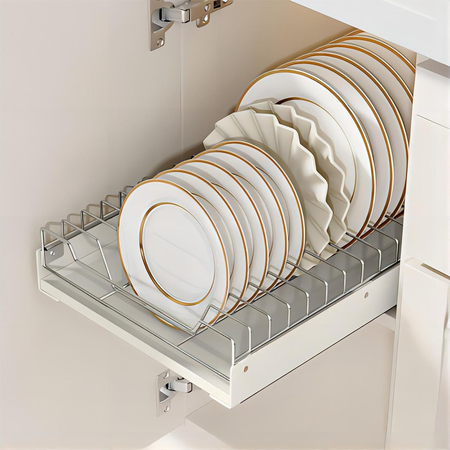 NeatNest Slide-Out Cabinet Organizer - No-Drill Steel Drawer